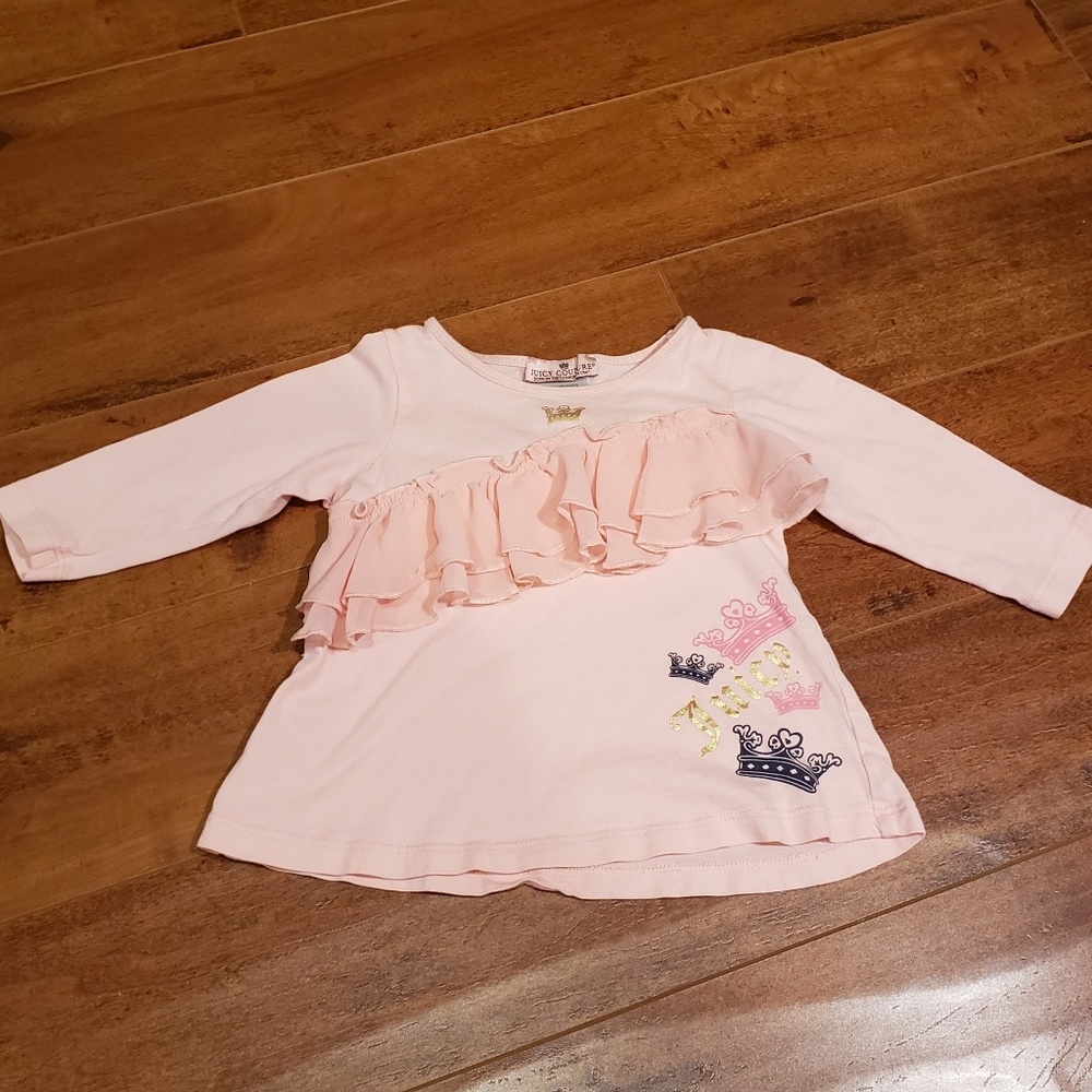 Juicy Couture Baby Girl Top Size 6-12 Months.